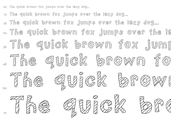 Nerd plus Dork=Nork font waterfall